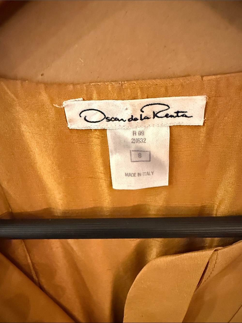 Oscar de la Renta Metallic Gold Dress